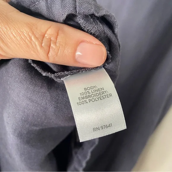 PureJill Linen Embroidered Maxi Dress, Like New Condition, Size S - Picture 8 of 8